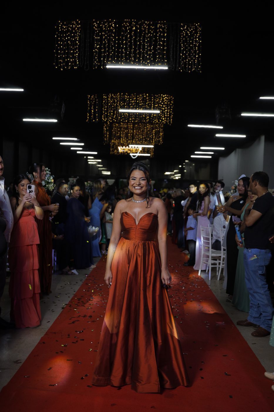Entrada na passarela · Baile de gala