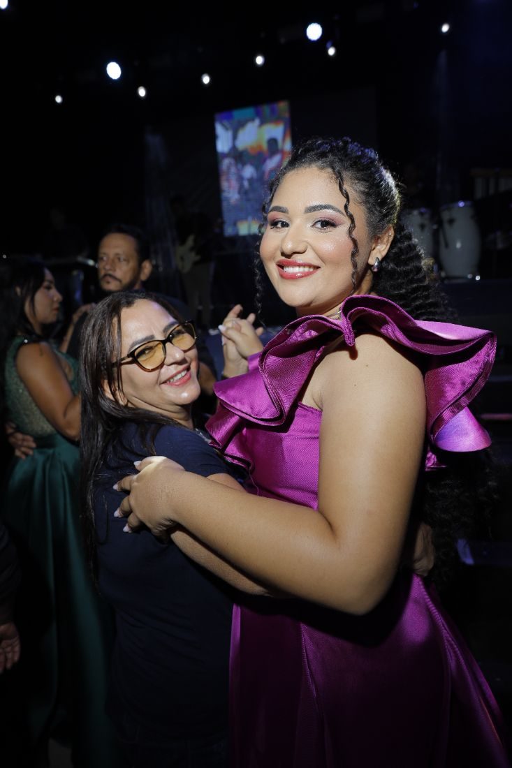 Formanda e a mãe · Baile de gala